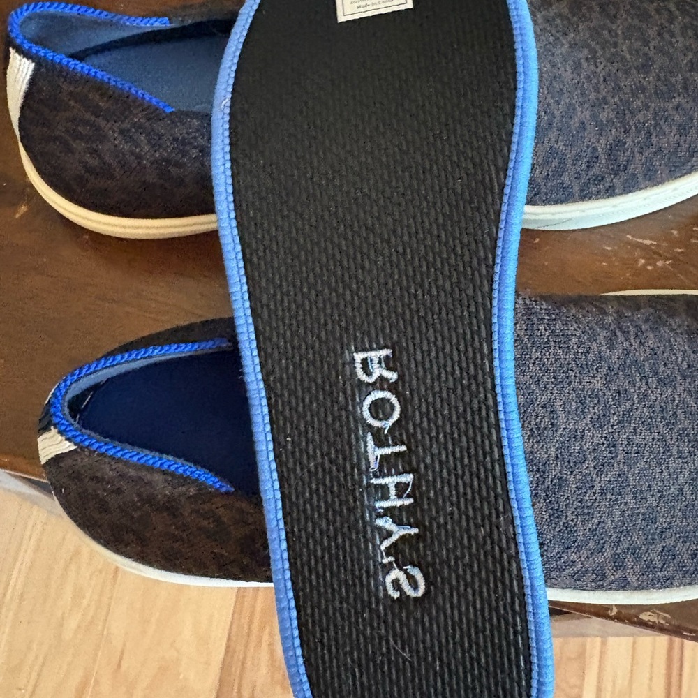 Rothy's the Original leopard print Slip-On Sneakers 8 - Picture 6 of 7